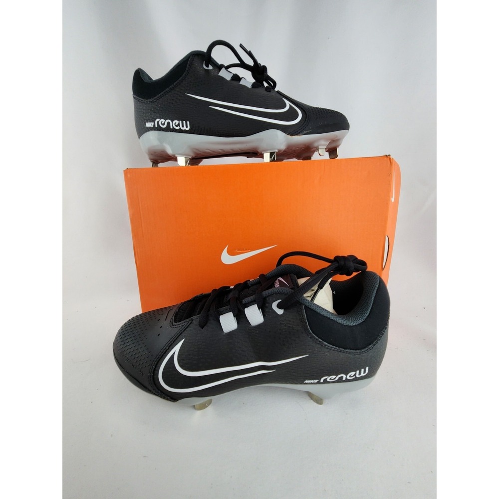 New Nike Hyper diamond 4 Elite React Metal Softball Cleats Black Womens Size 8